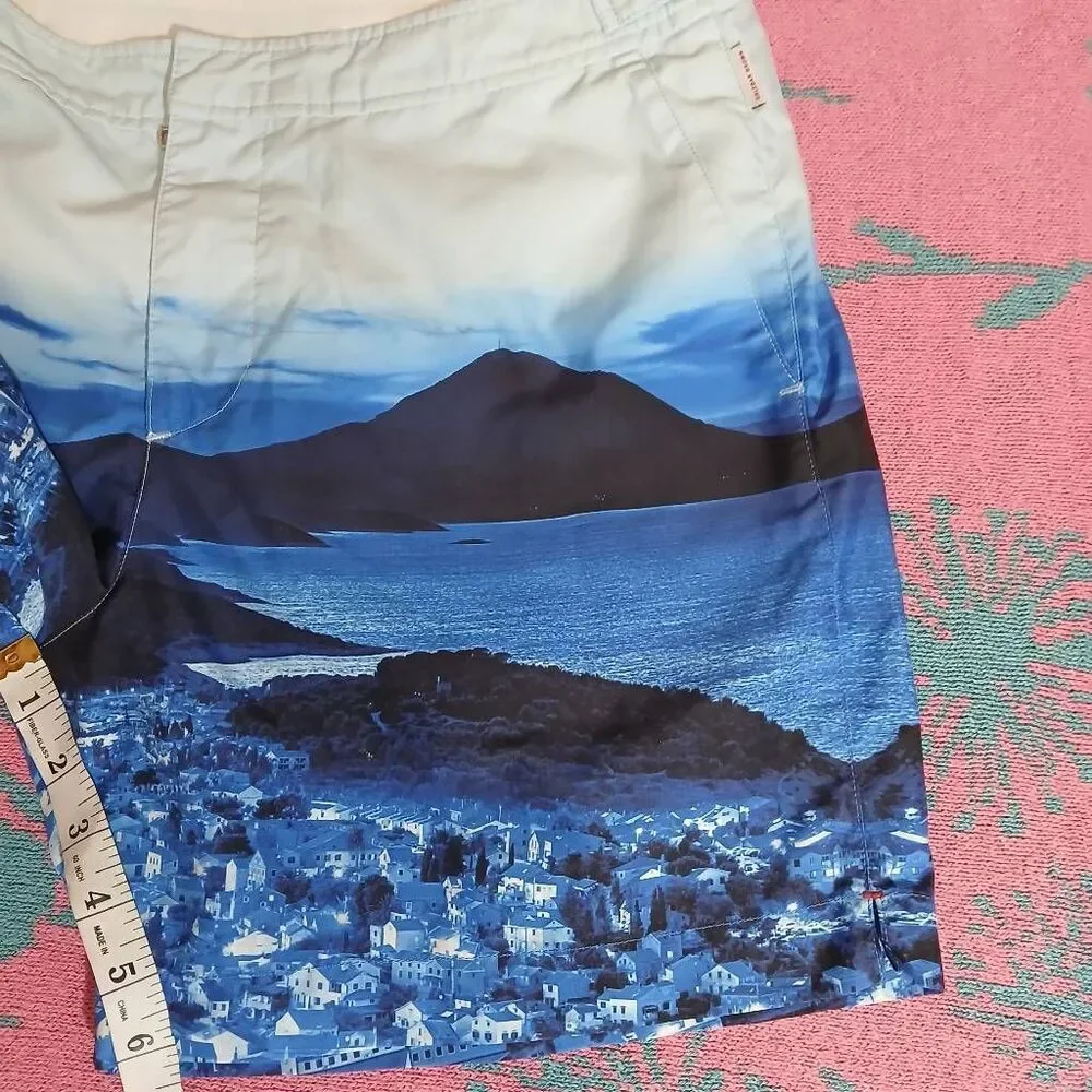 Orlebar brown mens 32 beach shorts swim trunks blue